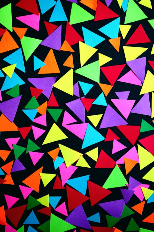 Free Multi Colored Triangles Stock Photo