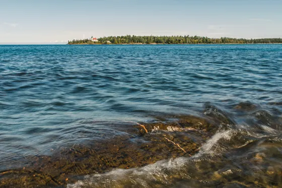 Isle Royale rising out of Lake Superior