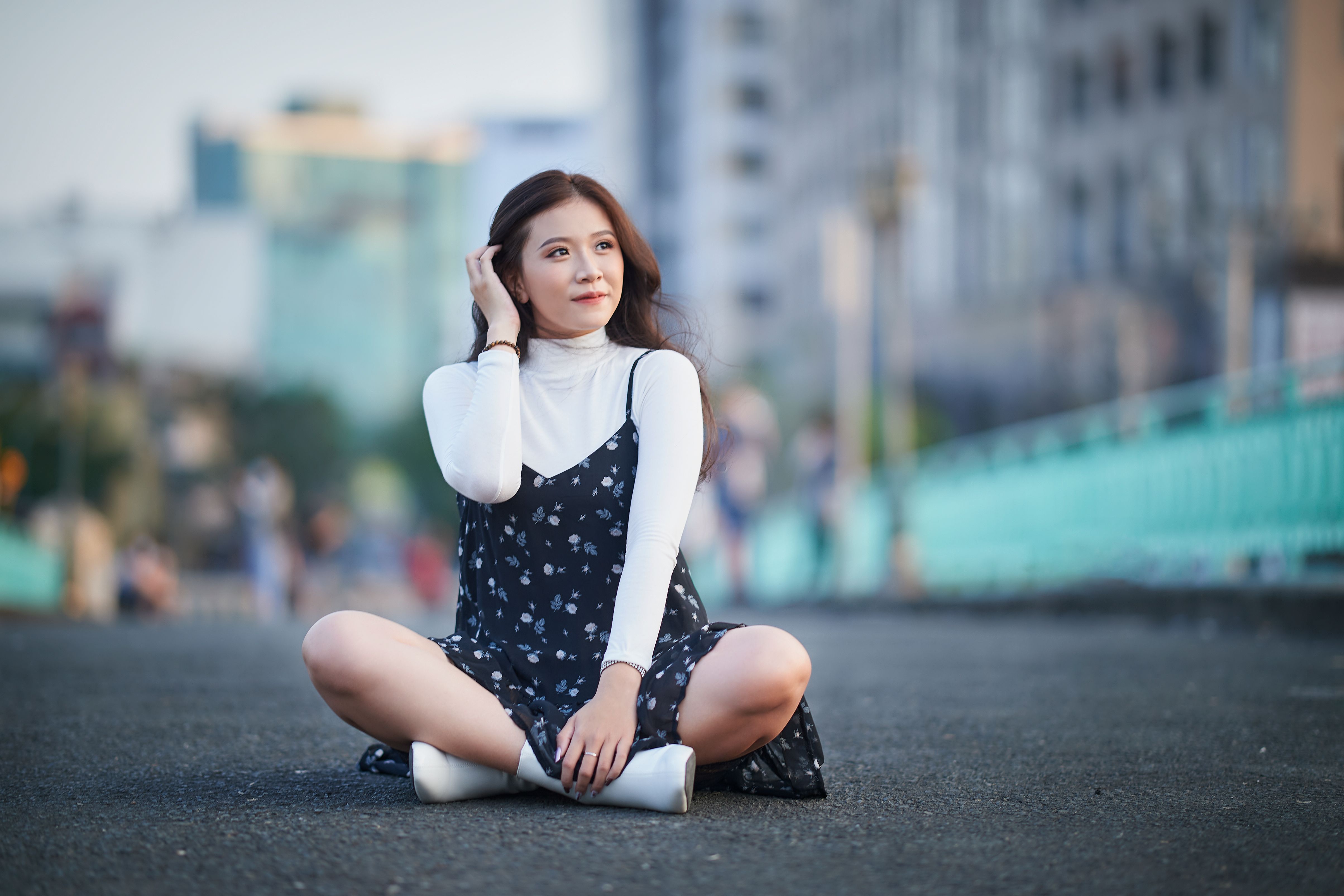 Turtleneck Under Slip Dress
