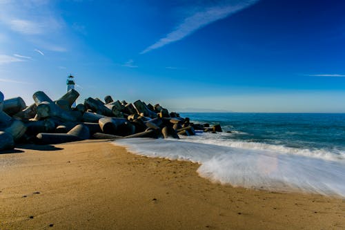 Free stock photo of long exposure, santa cruz, wave crashing