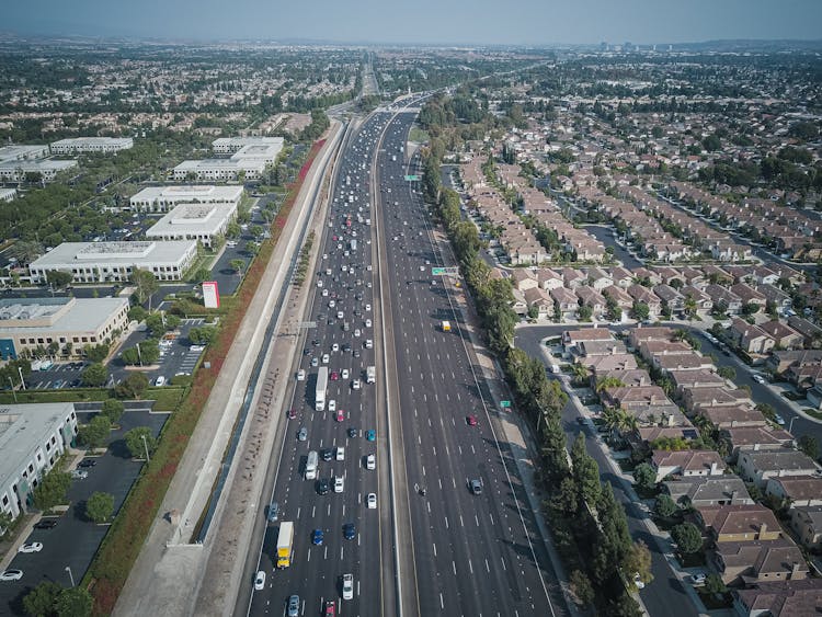 Freeway Near Residential Area