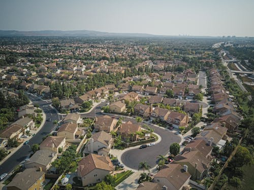 Aerial View of Houses 