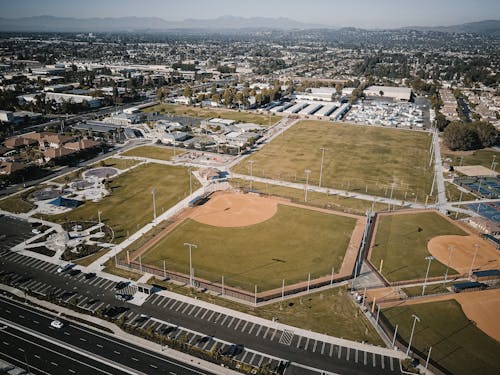 Безкоштовне стокове фото на тему «Аерофотозйомка, бейсбольне поле, знімок із дрона»