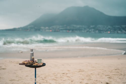 Food on Table on Beach