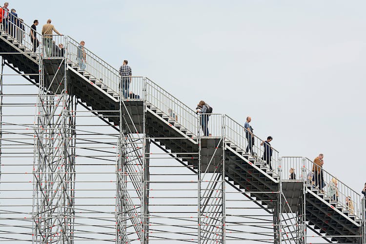 Pedestrians On Stairs