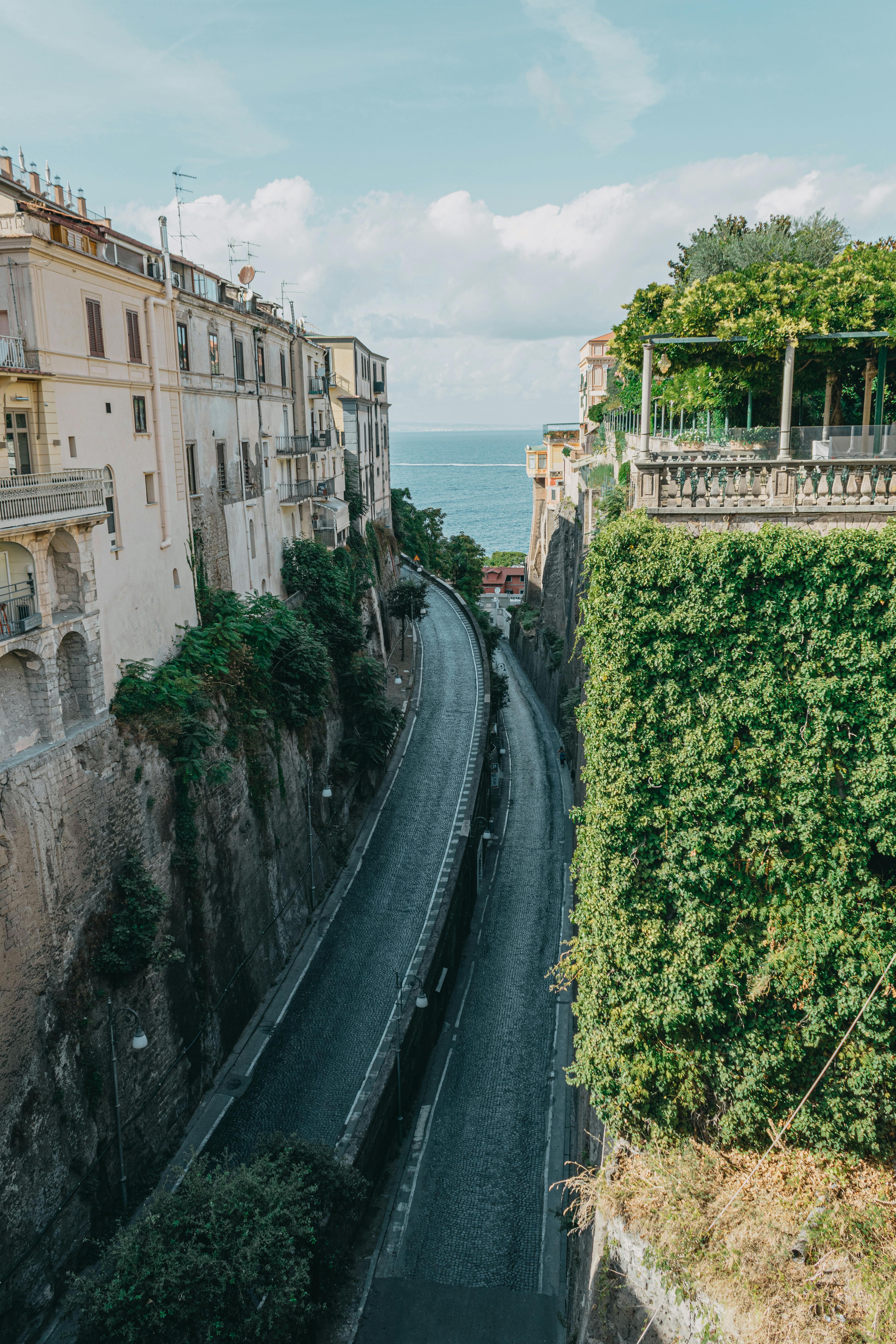 The View of the Via Luigi De Maio Road from the Piazza Tasso in