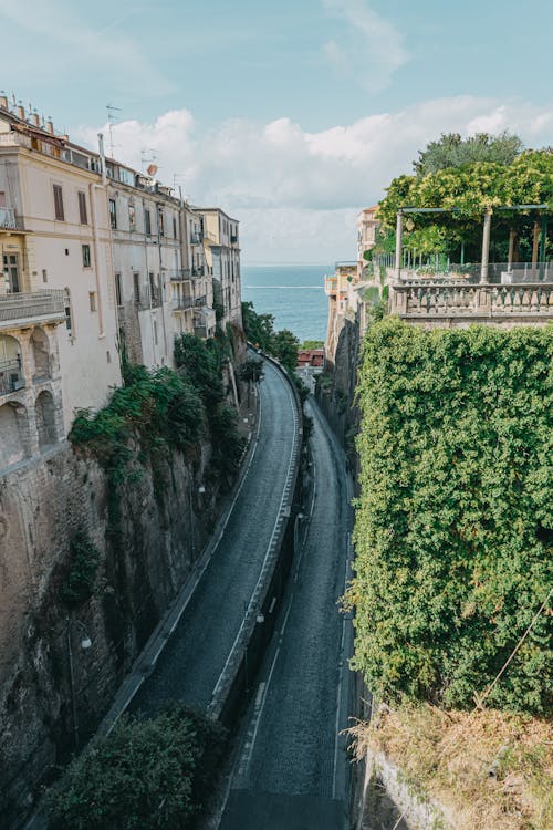The View of the Via Luigi De Maio Road from the Piazza Tasso in Sorrento