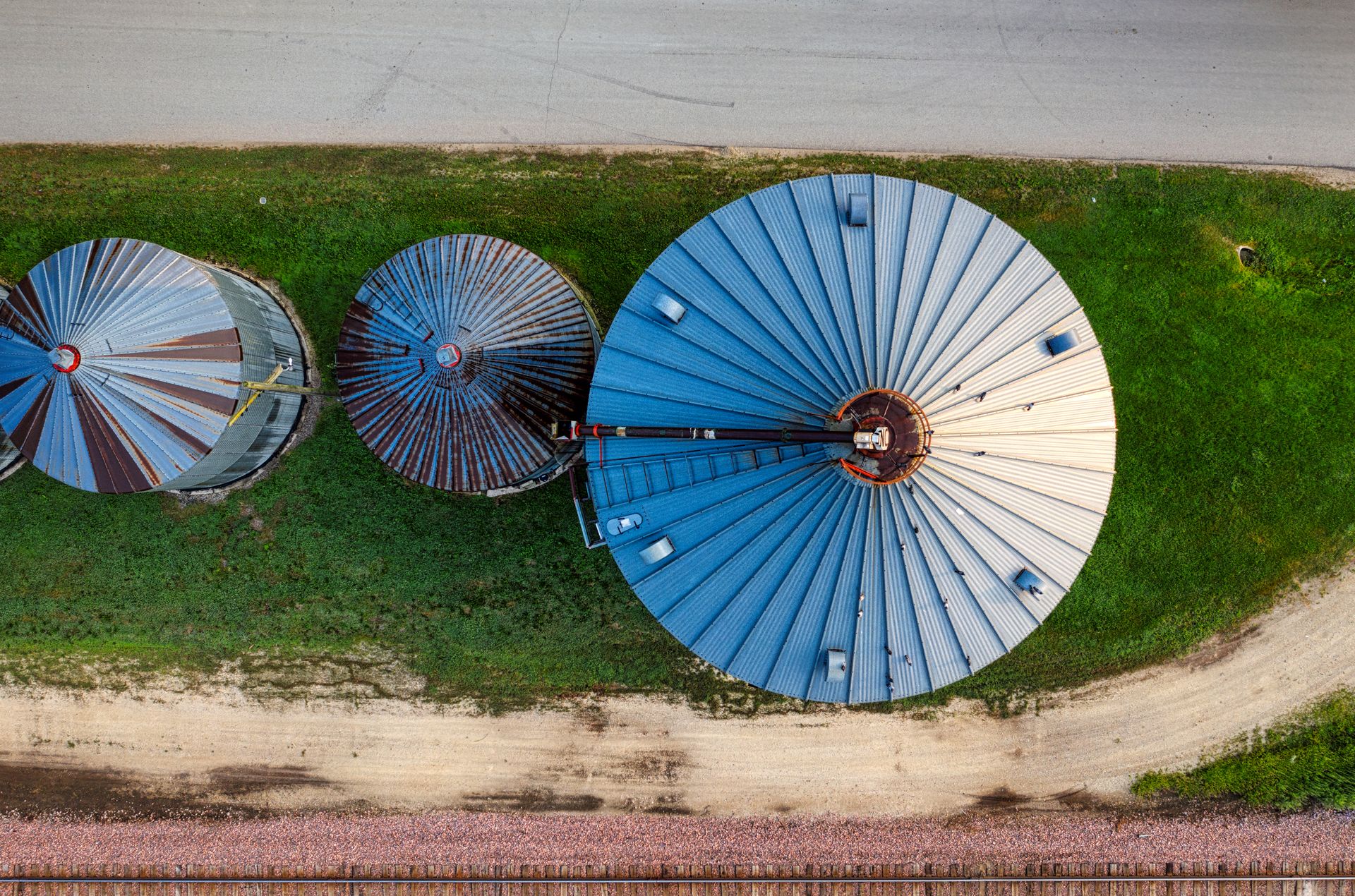 Top View of Silos