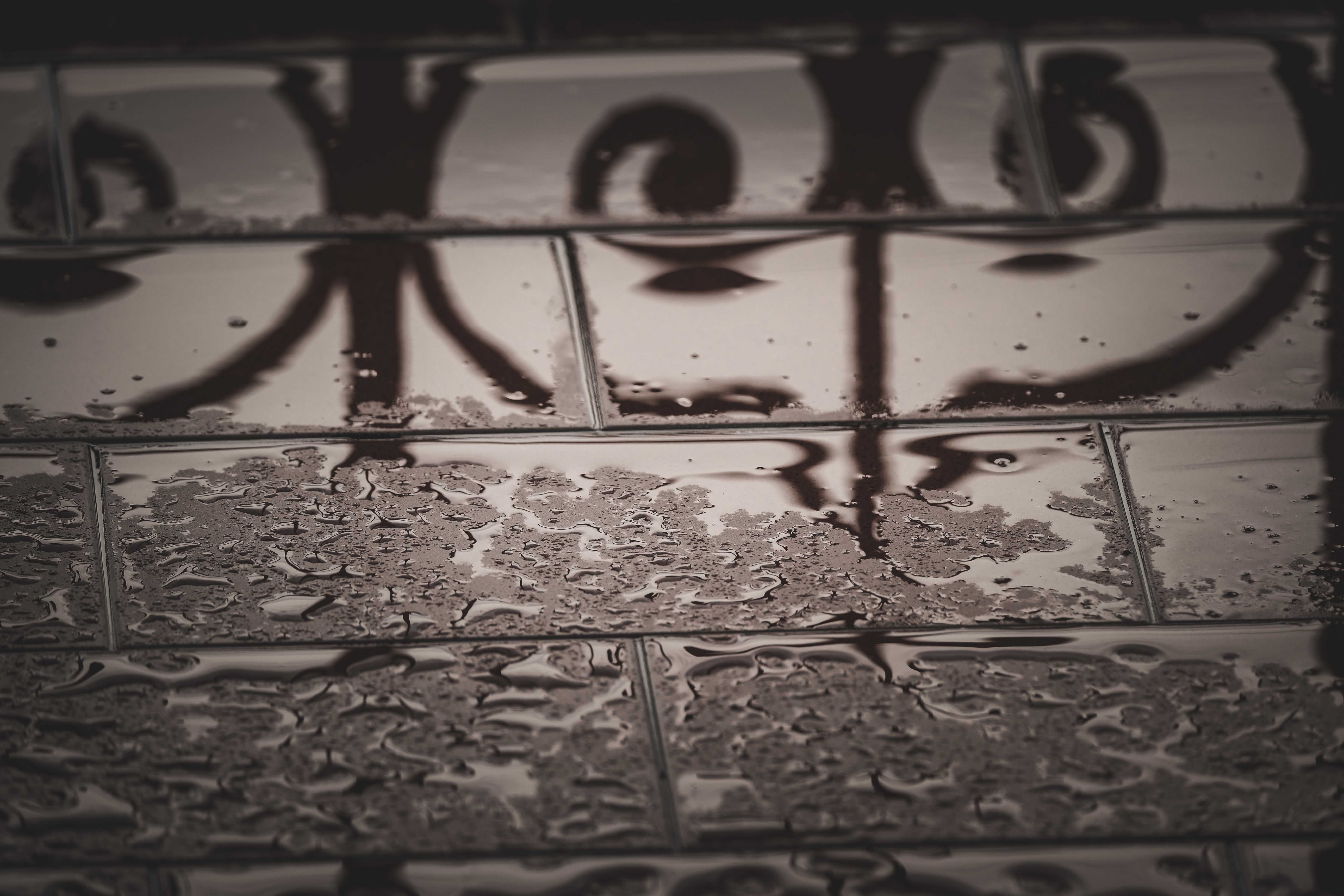 Greyscale Photo of Rain Drops · Free Stock Photo