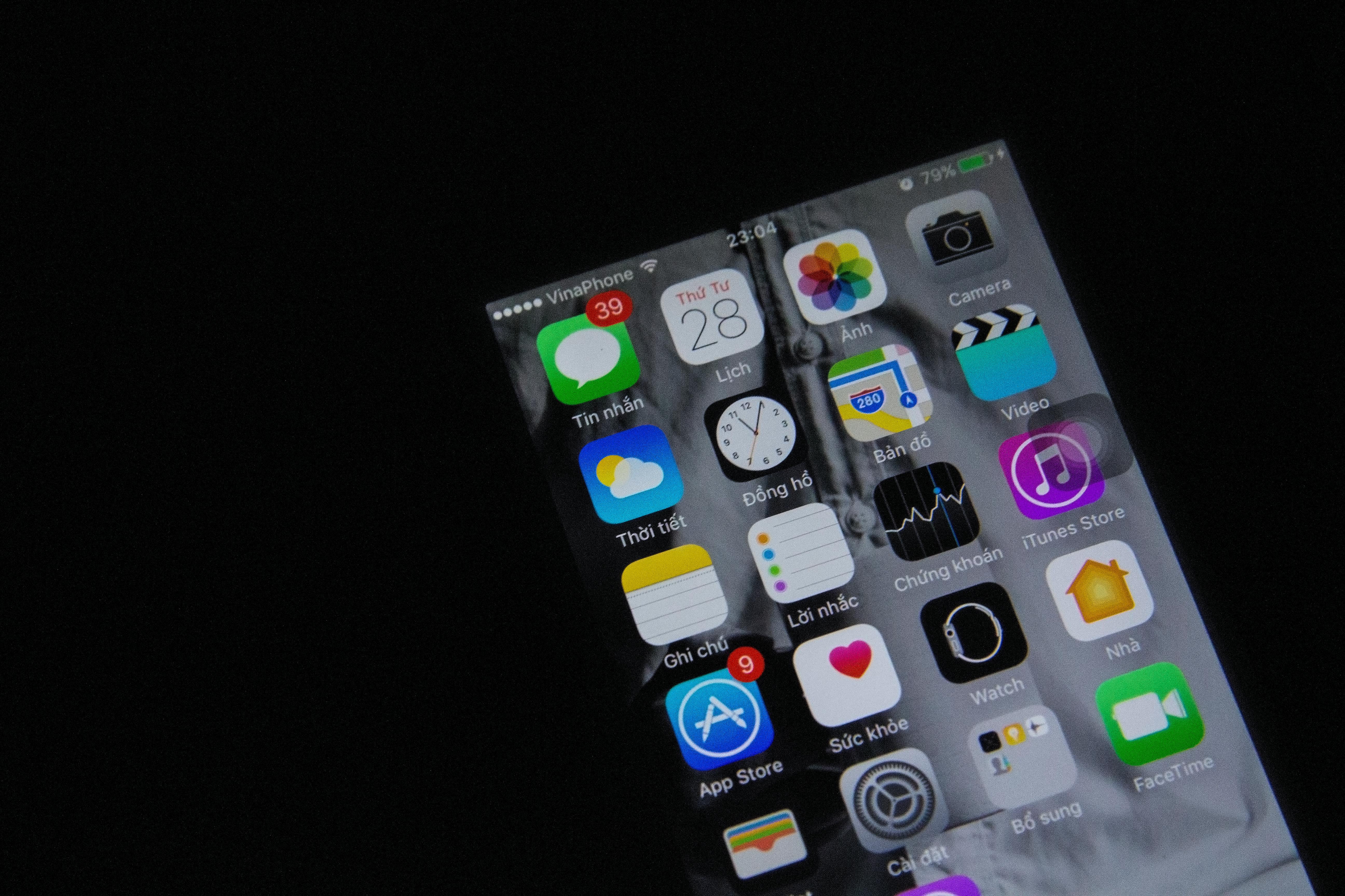 Free stock photo of apple, black, black background