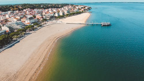 Aerial Shot of a Beach Shoreline