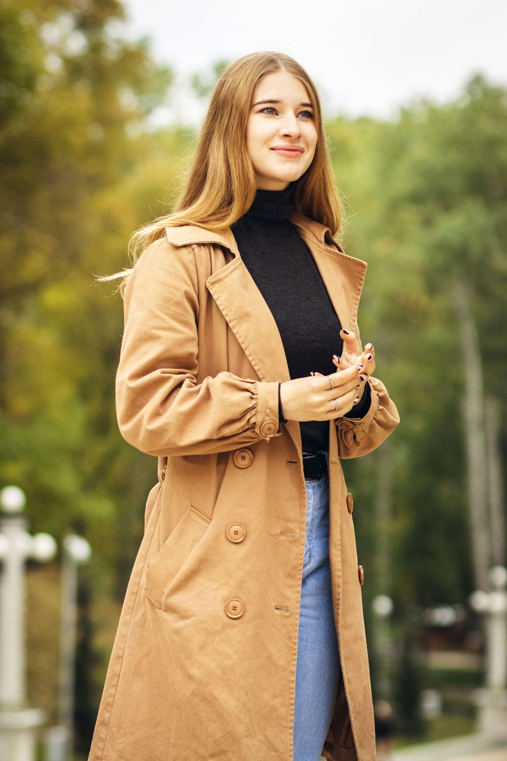 Woman in Brown Coat · Free Stock Photo
