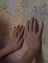 Person With Blue Nail Polish