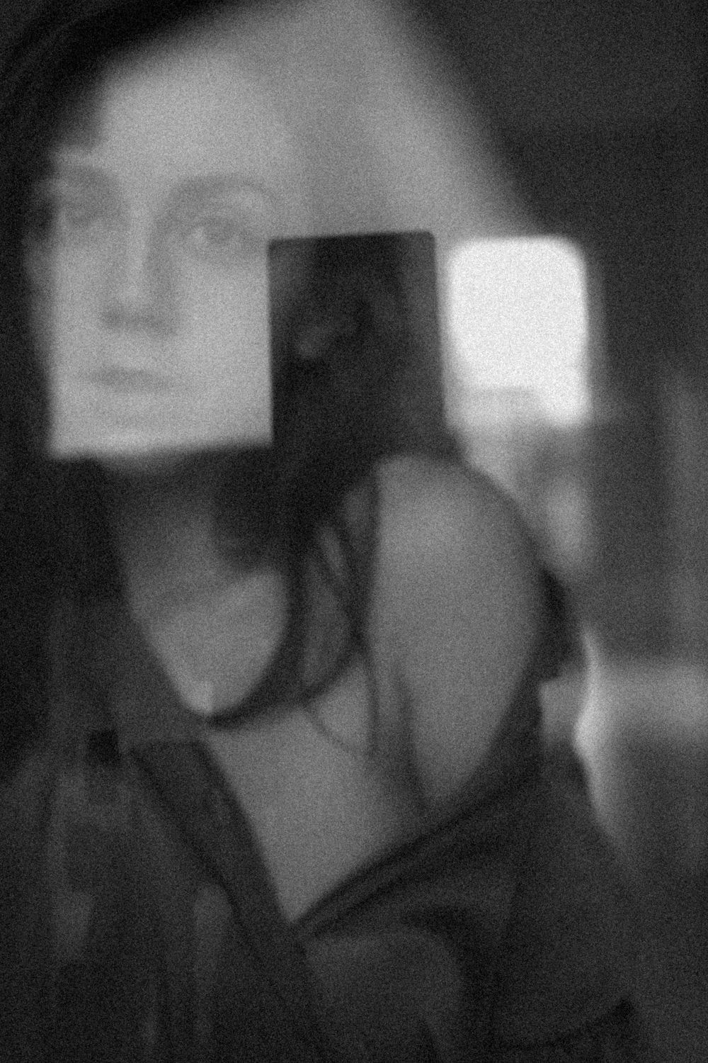 Pretty Woman Behind Glass Panel Window · Free Stock Photo