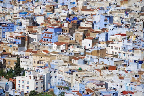 Cityscape of Chefchaouen in Morocco