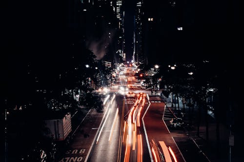 Time Lapse Photography of Cars on Road during Night Time