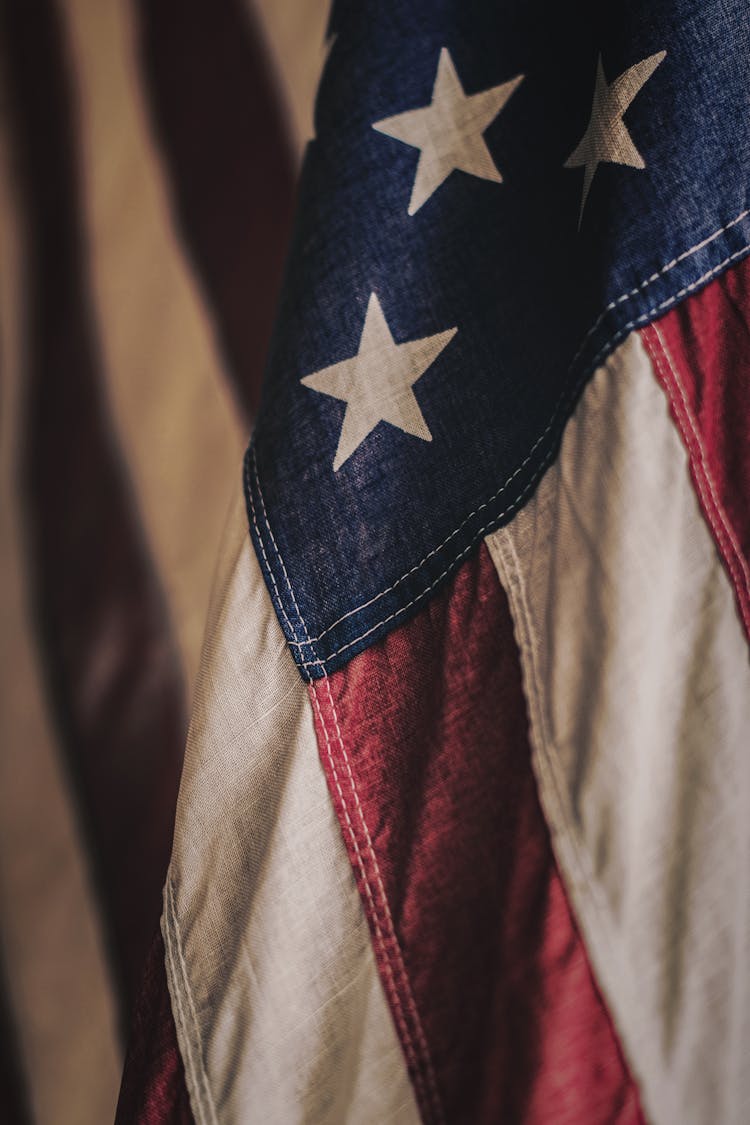 Close-up Of American Flag