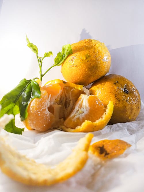 Free Close-Up Shot Of An Orange Fruit  Stock Photo