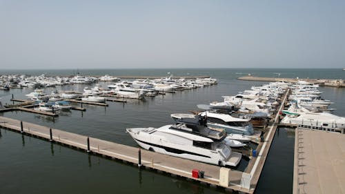 Yachts Docked at the Marina