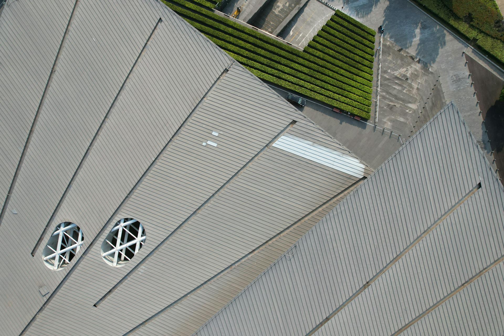 Top View of a Gray Roof