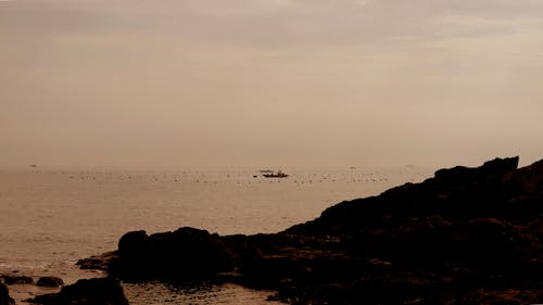 คลังภาพถ่ายฟรี ของ กลางแจ้ง, ซิลูเอตต์, ทะเล