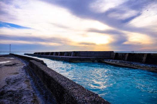 Body of Water Surrounded by Walls