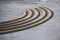 Lined Up Bullets on Concrete Floor