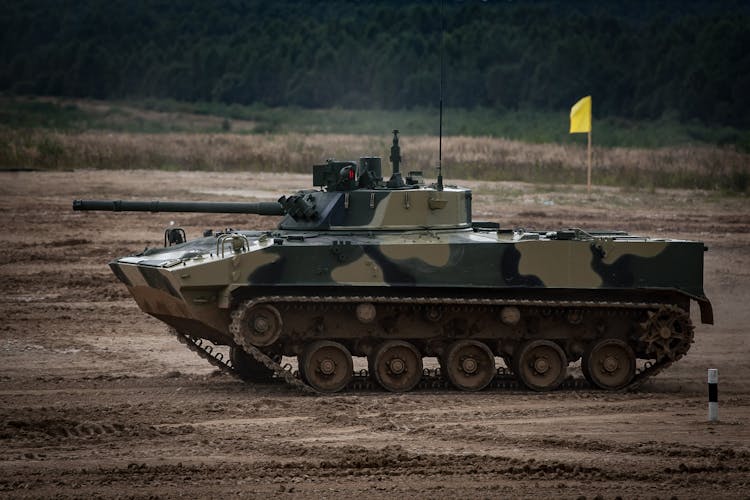 A Tank In A Field