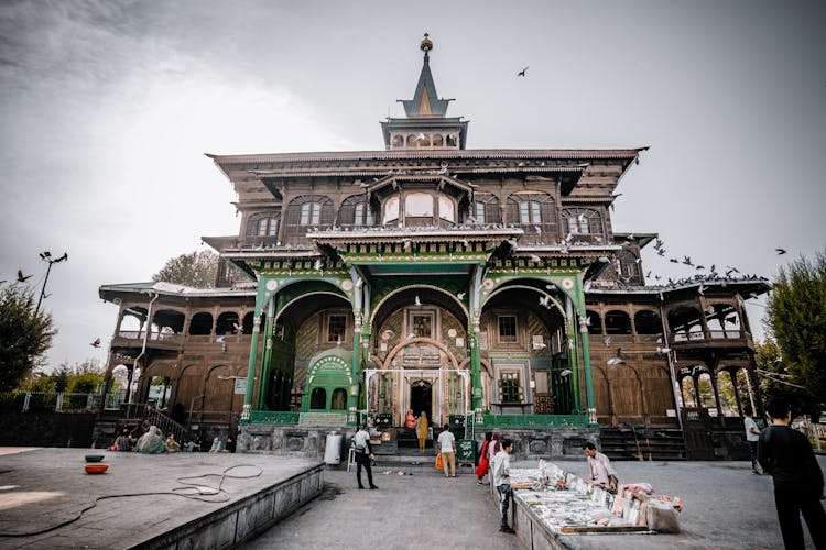 Shah E Hamdan R.H Mosque Under Gloomy Sky 