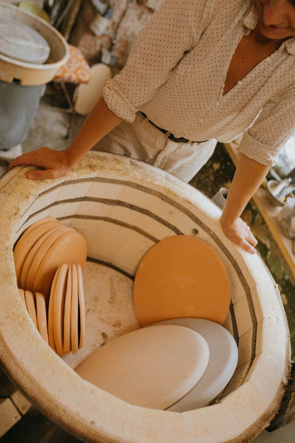 Finished pottery pieces