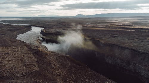 Steam coming from a Ravine 