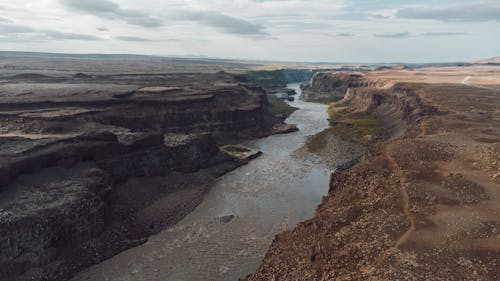 Gratis lagerfoto af droneoptagelse, flod, fugleperspektiv