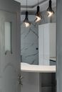 White Ceramic Sink With Mirror