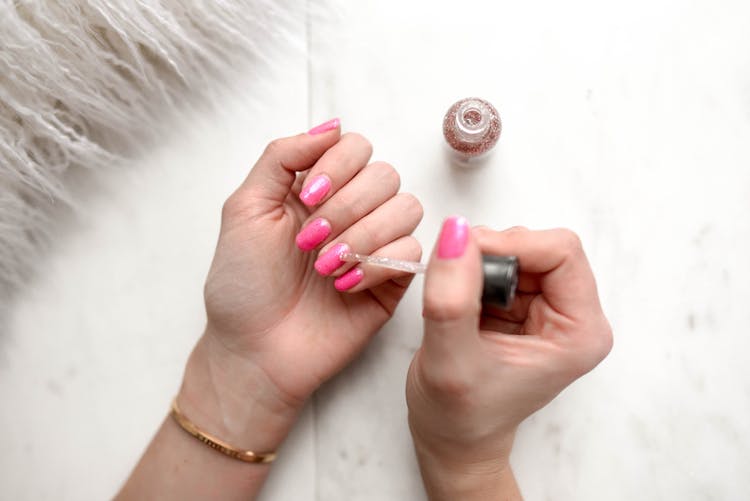 Woman's Pink Pedicure