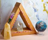 Yellow and Blue Wooden House Miniature
