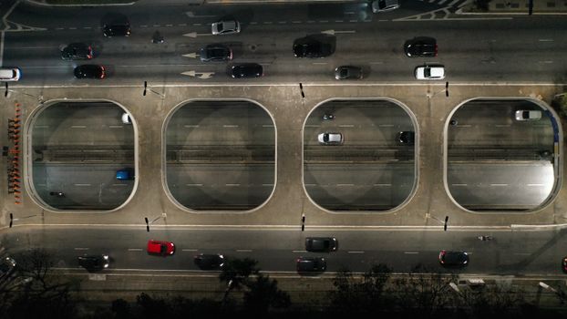 Aerial View of Multi Lane Highway