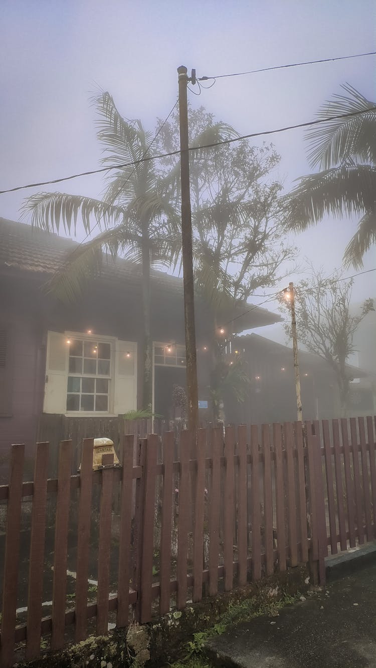 Residential House With A Foggy Atmosphere 