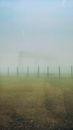 Green Grass Field With Metal Posts