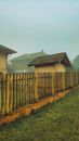 A Shed Beyond the Wooden Fence