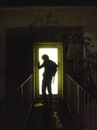Silhouette of a Person Looking Back