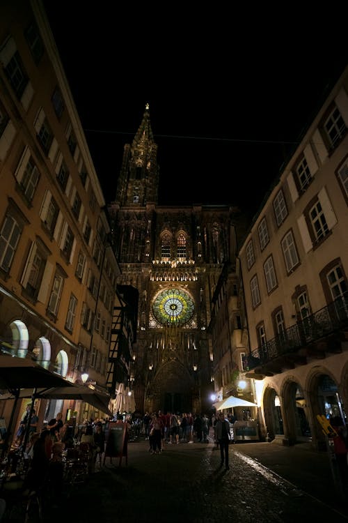 Free stock photo of at night, cathedral, strasbourg Stock Photo