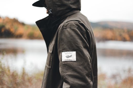 Close-Up Shot of a Person Wearing a Jacket