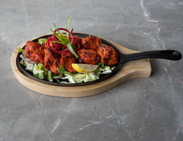 On the plate