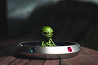 Ashtray with An Alien Toy Inside