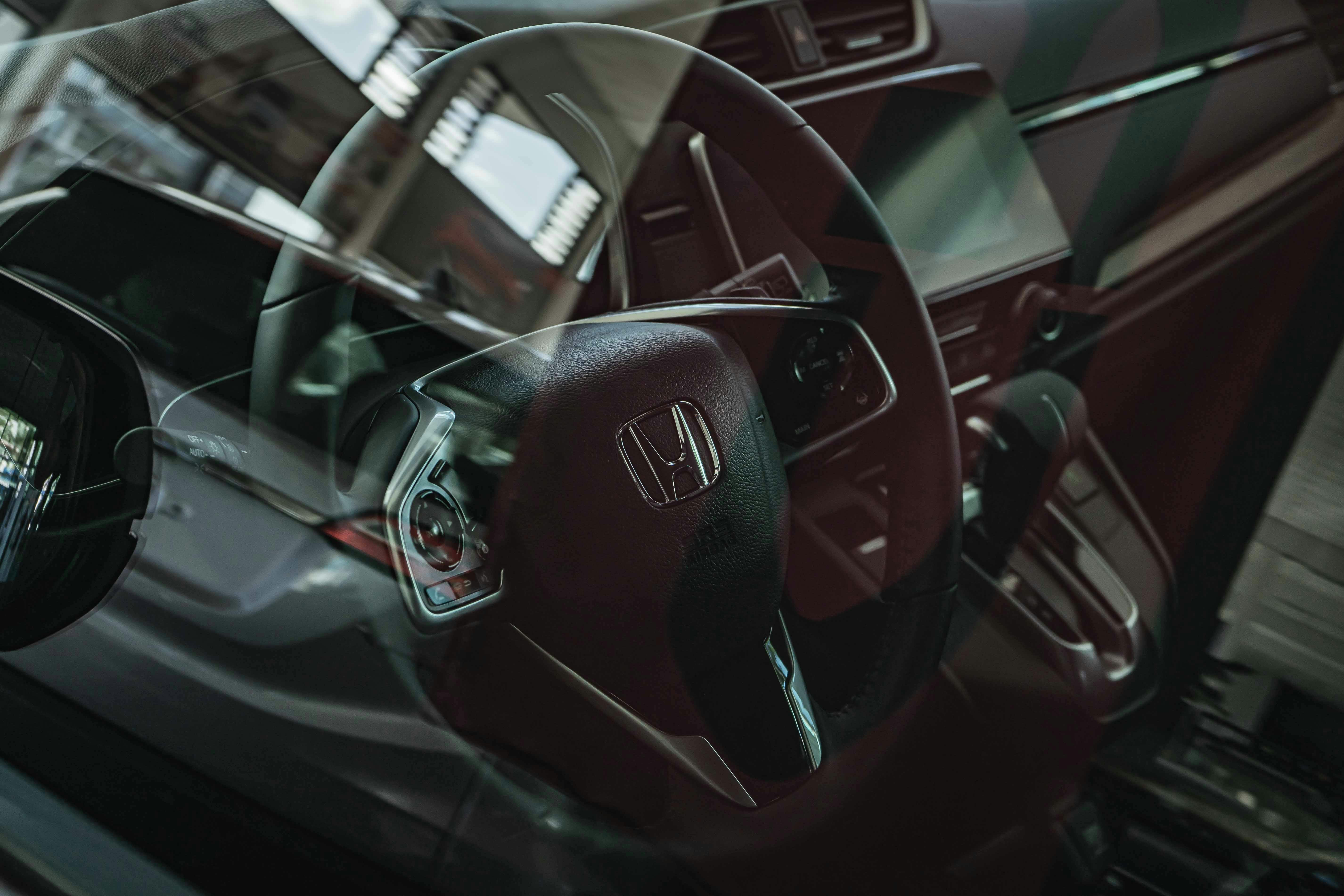 Black and Red Honda Steering Wheel · Free Stock Photo