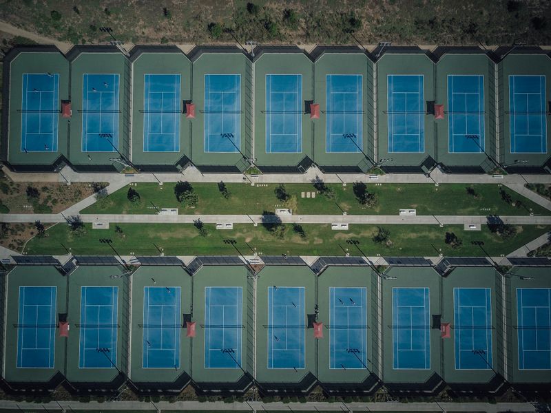 Tennis coaching in progress