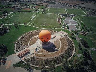Aerial view of Irvine, California in Orange County