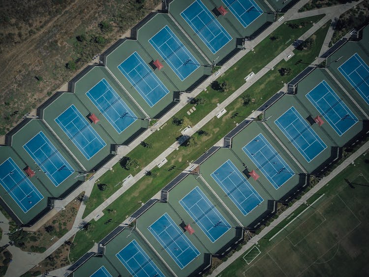 Aerial Photography Of Tennis Courts