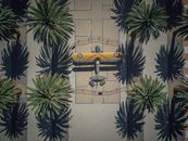 A Fence Around a Vintage Biplane