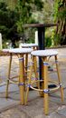 Round Table Beside the Stools